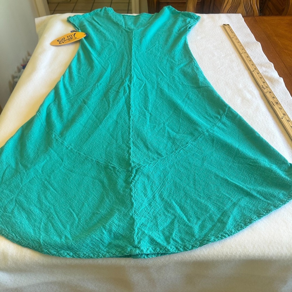 Oh My Gauze Kaley Dress Reef Teal Blue Cotton High Low Boho Womens S M